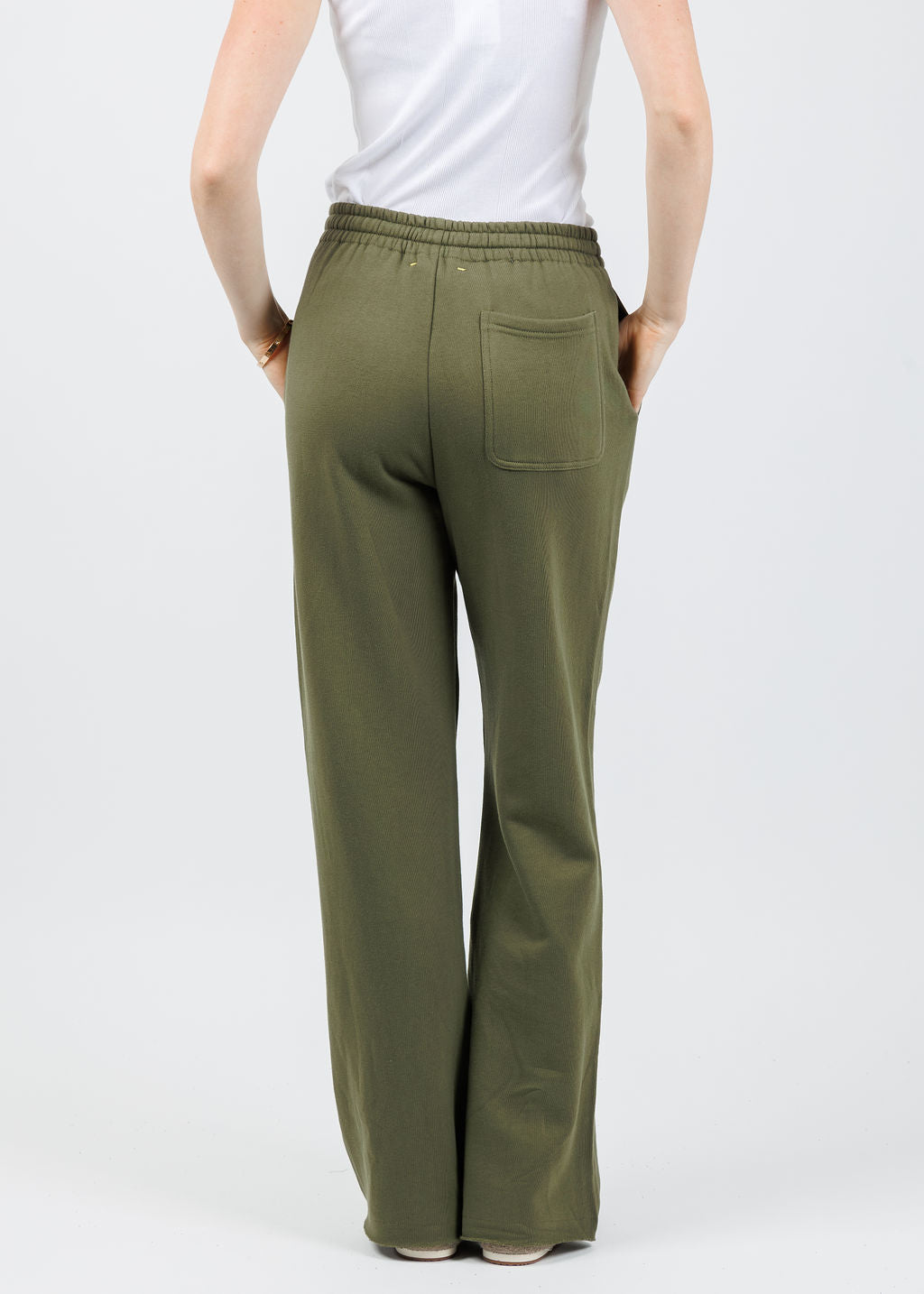 Kerri Rosenthal Weekend Barb Sweatpants in Army Green available at Barbara Katz