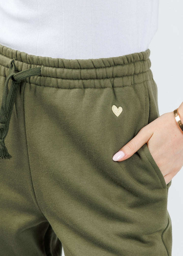 Kerri Rosenthal Weekend Barb Sweatpants in Army Green available at Barbara Katz