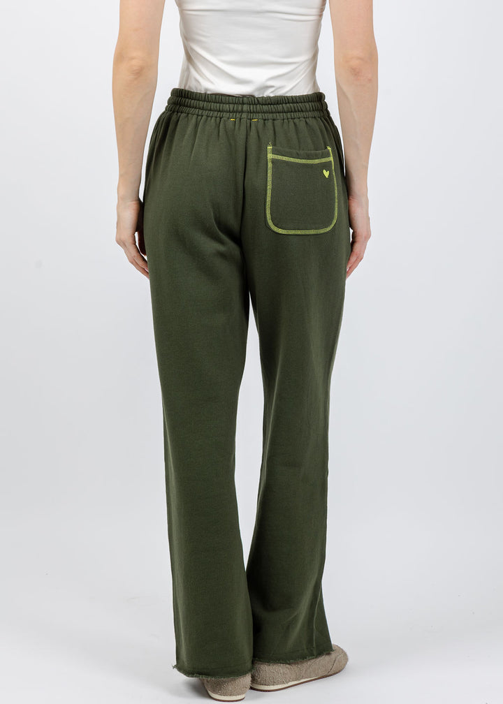 Kerri Rosenthal Weekend Barb Sweatpants in Pine Green available at Barbara Katz