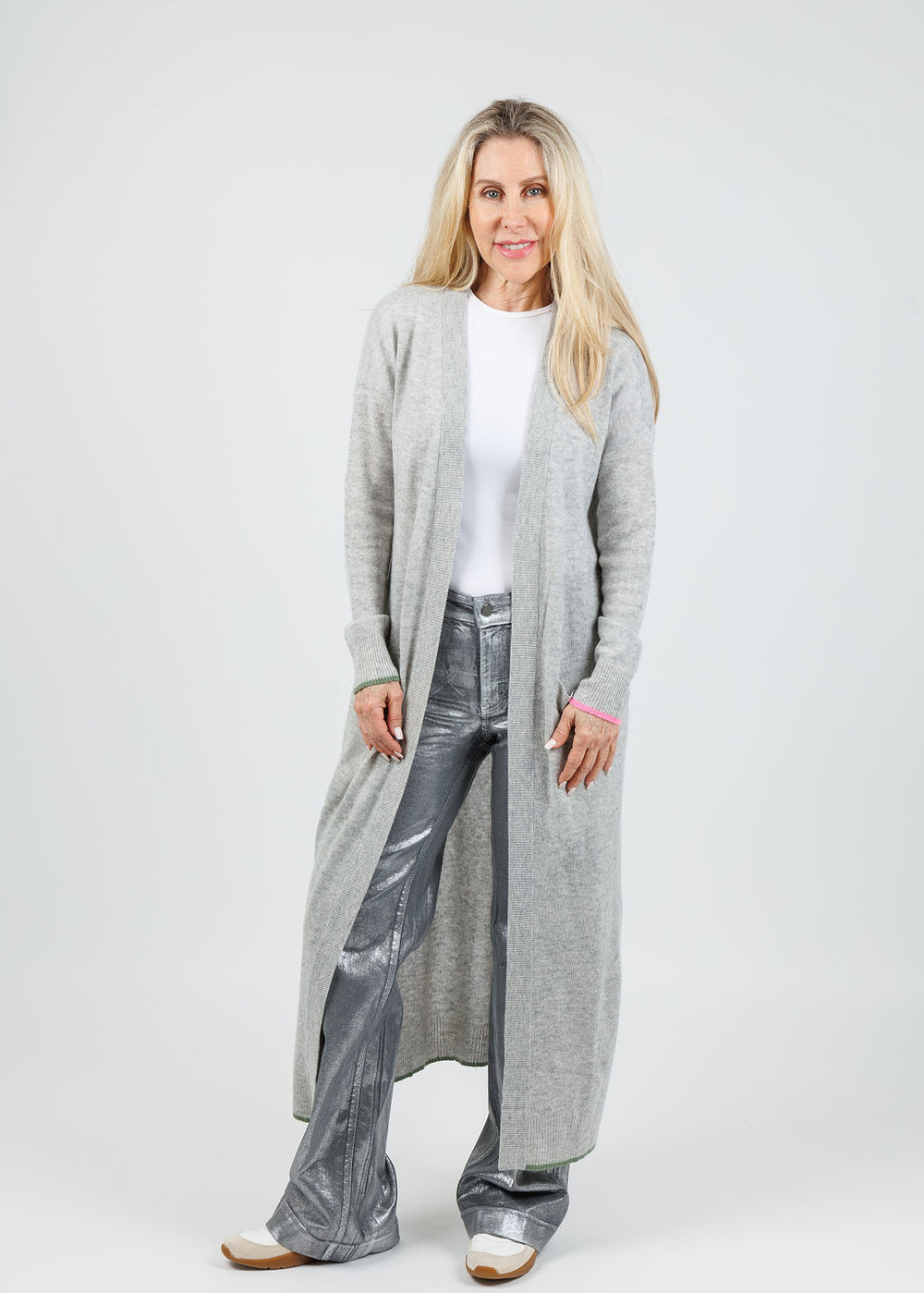 Kerri Rosenthal Super Duper Love On Repeat Duster in Heather Grey available at Barbara Katz