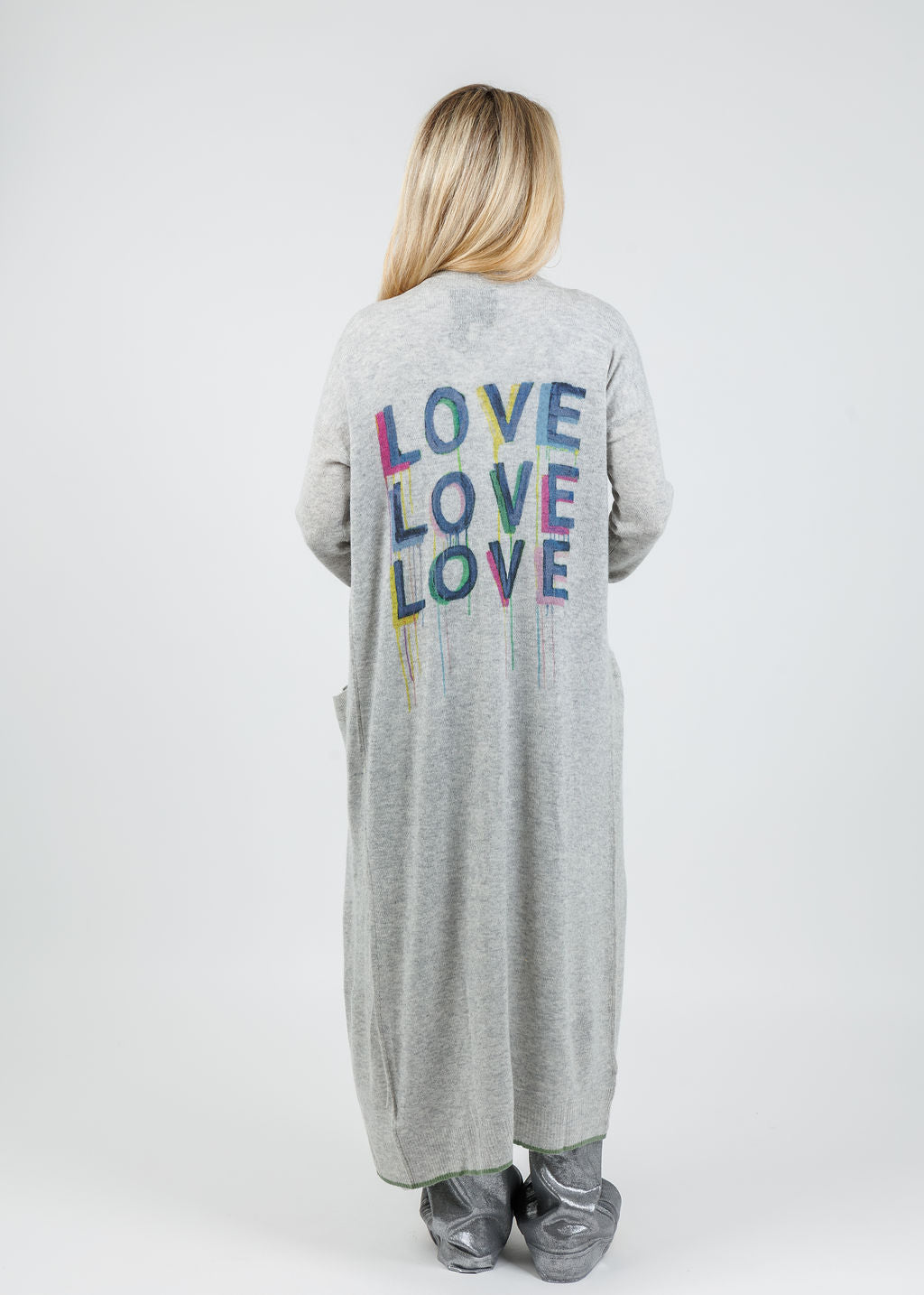 Kerri Rosenthal Super Duper Love On Repeat Duster in Heather Grey available at Barbara Katz