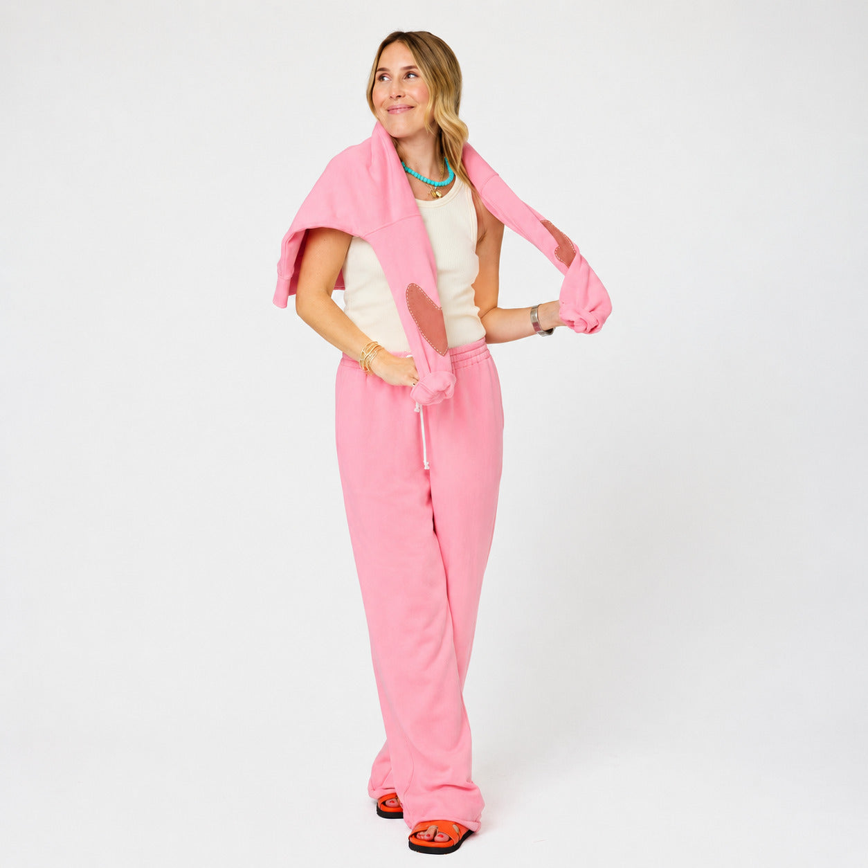 Kerri Rosenthal Ex-Boyfriend Patchwork Sweatshirt - Palm Pink