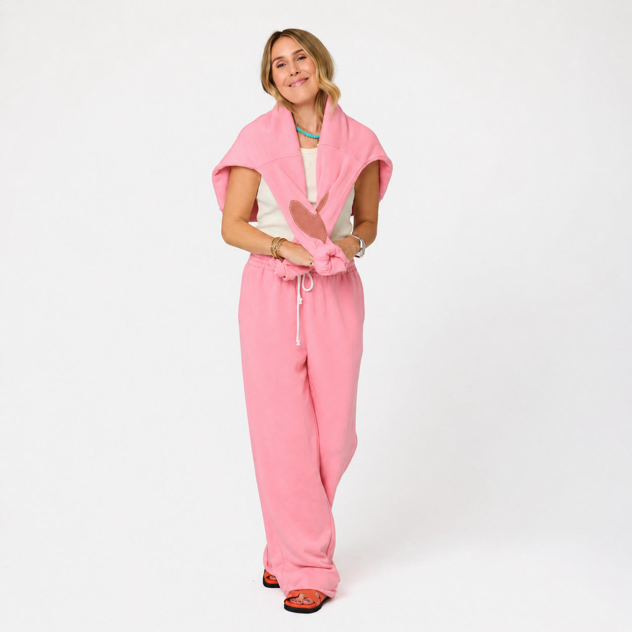 Kerri Rosenthal Ex-Boyfriend Patchwork Sweatshirt - Palm Pink