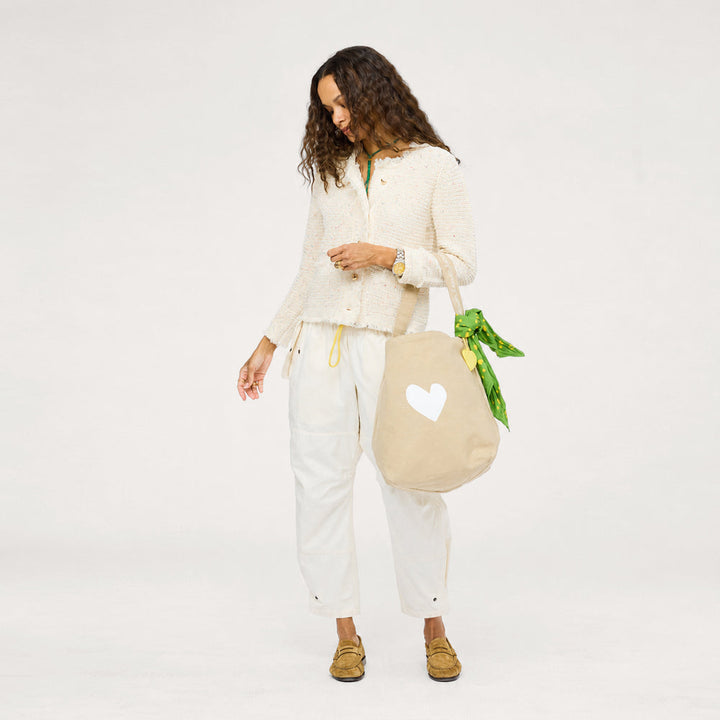 Kerri Rosenthal Fringe Beau-Lero Cardigan in Natural available at Barbara Katz
