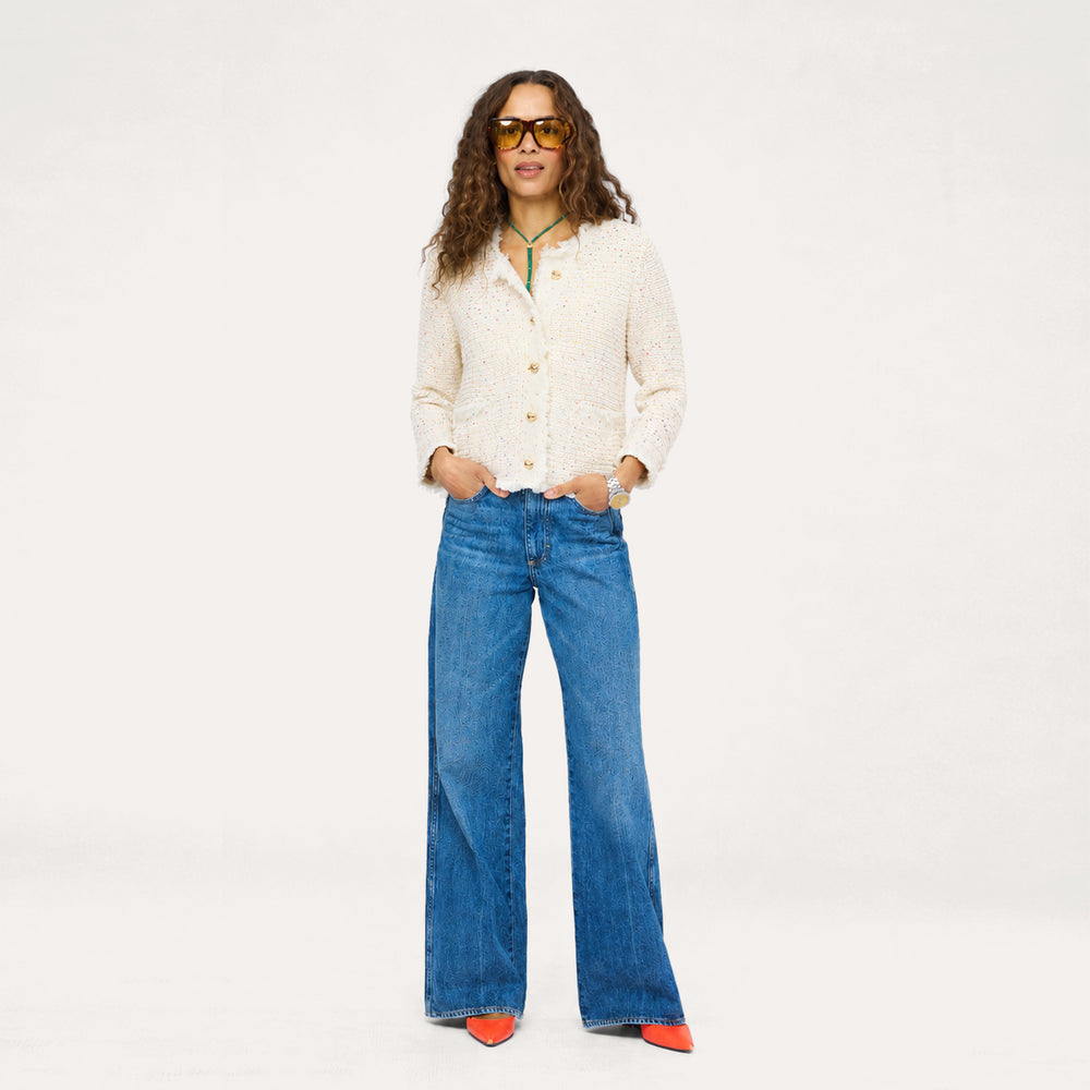 Kerri Rosenthal Fringe Beau-Lero Cardigan in Natural available at Barbara Katz