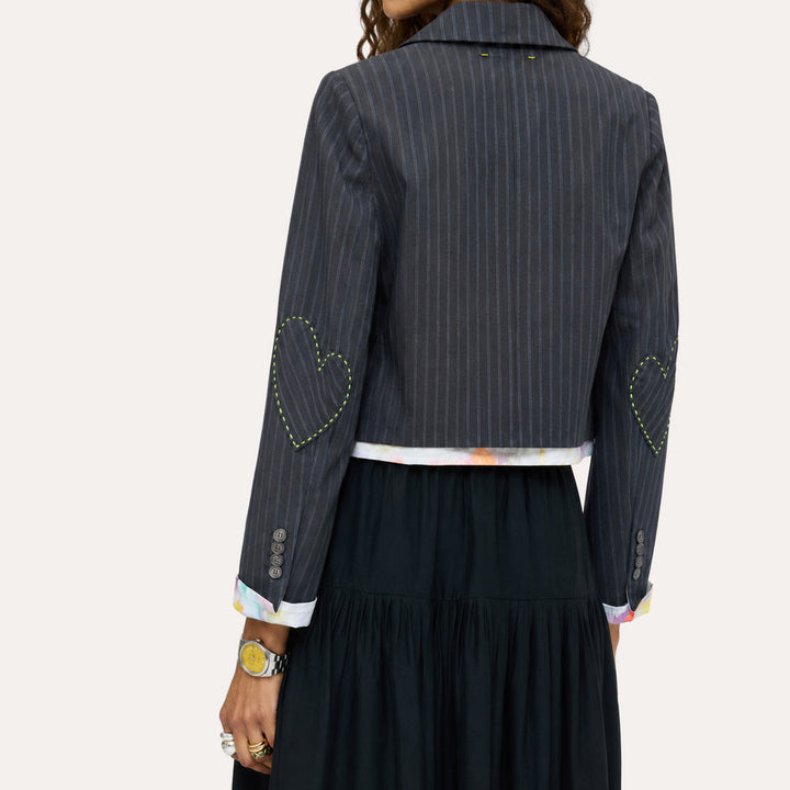 Kerri Rosenthal Halfday Blazer in Black/White available at Barbara Katz