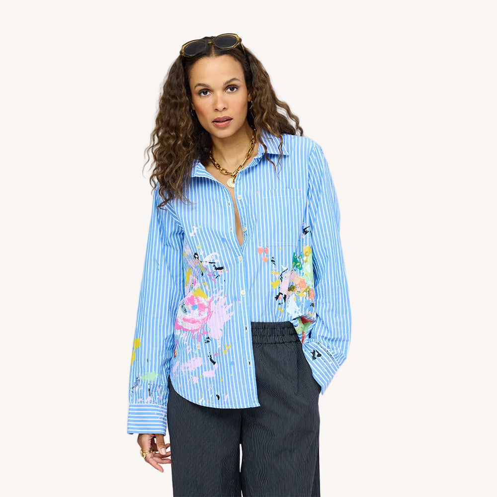Kerri Rosenthal Mia Happimess Studio Shirt in Multi available at Barbara Katz