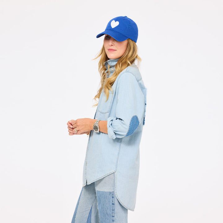 Kerri Rosenthal Mia U.S. of Love Shirt in Light Wash available at Barbara Katz