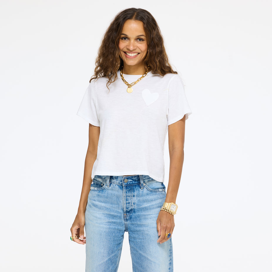 Kerri Rosenthal Slub Tee in White available at Barbara Katz