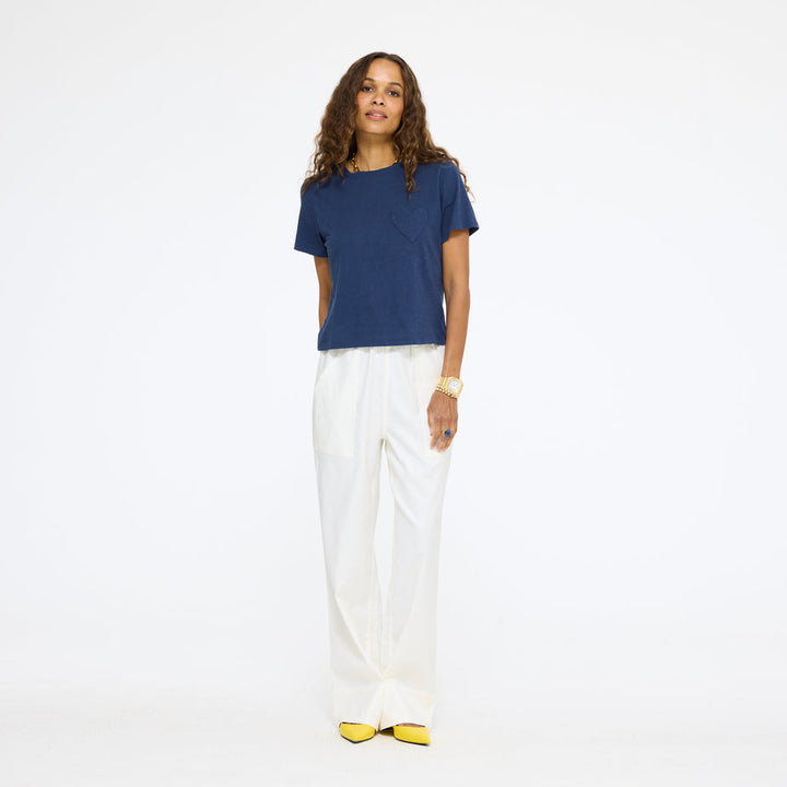 Kerri Rosenthal Slub Tee in Indigo Blue available at Barbara Katz