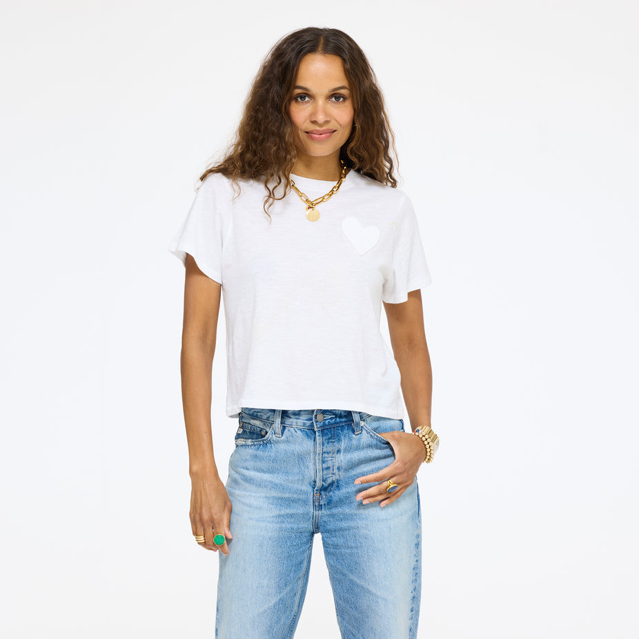 Kerri Rosenthal Slub Tee in White available at Barbara Katz