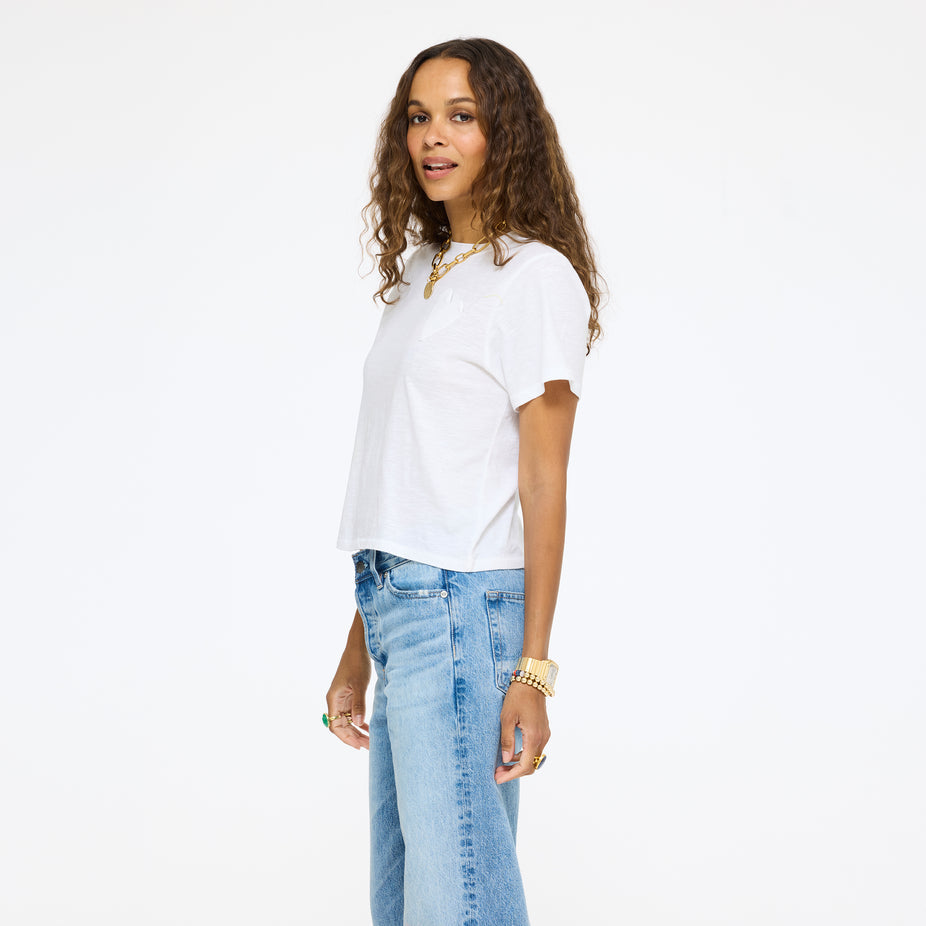 Kerri Rosenthal Slub Tee in White available at Barbara Katz