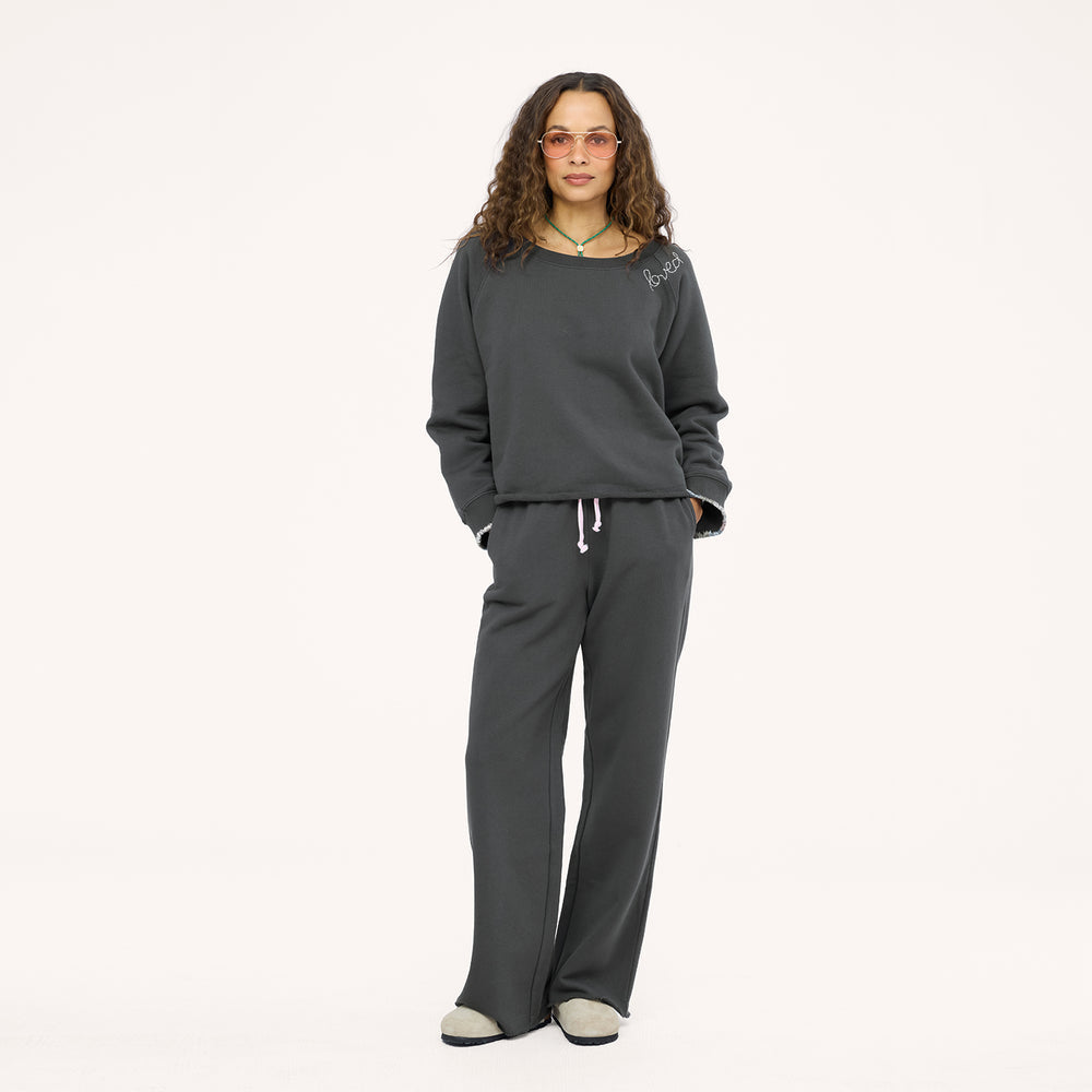 Kerri Rosenthal Studio Sweatshirt and Weekend Barb Sweatpants in Anthracite available at Barbara Katz