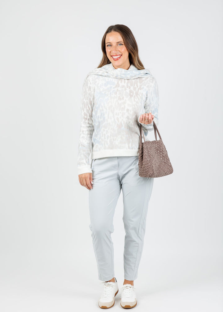 Kinross Collins Leopard Print Sweatshirt in Multi available at Barbara Katz