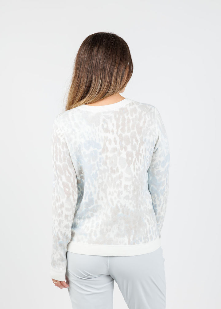 Kinross Collins Leopard Print Sweatshirt in Multi available at Barbara Katz