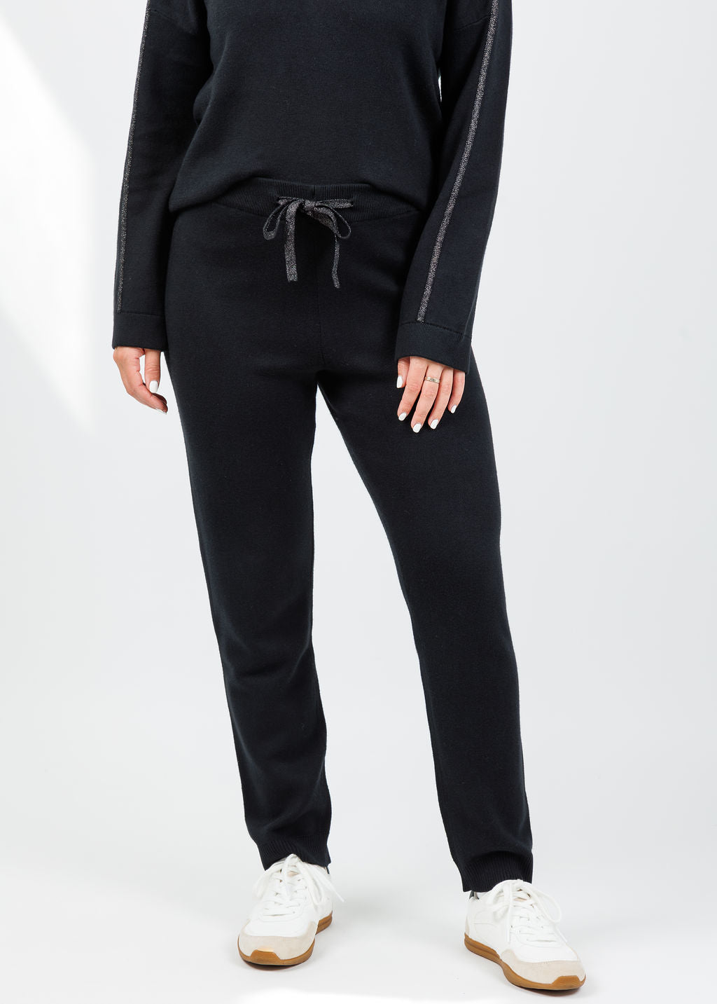 Kinross Cora Doubleknit Joggers in Black available at Barbara Katz