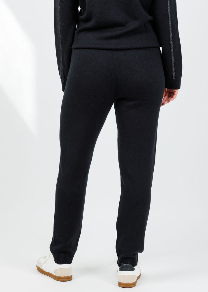 Kinross Cora Doubleknit Joggers in Black available at Barbara Katz