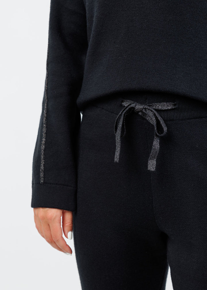 Kinross Cora Doubleknit Joggers in Black available at Barbara Katz