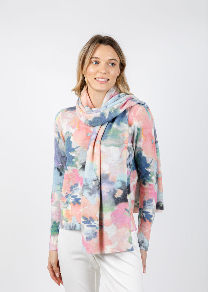 Kinross Maldives Floral Print Wrap in Multi available at Barbara Katz