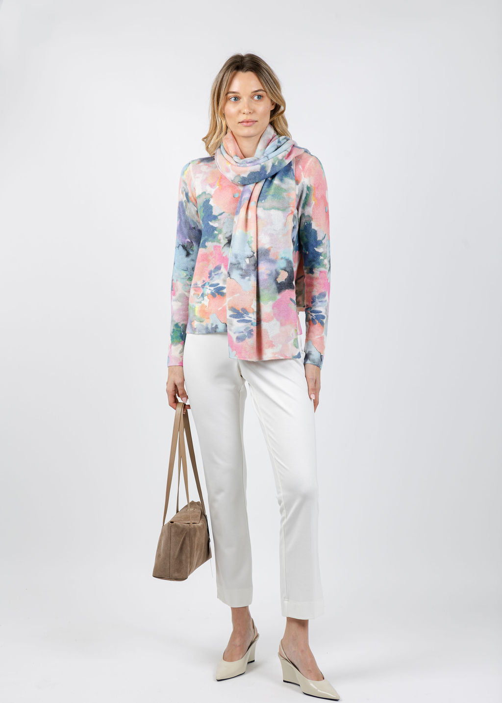 Kinross Maldives Floral Print Wrap in Multi available at Barbara Katz