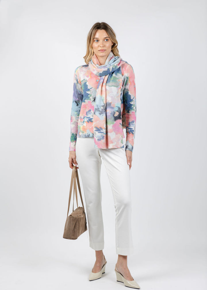 Kinross Maldives Floral Print Wrap in Multi available at Barbara Katz