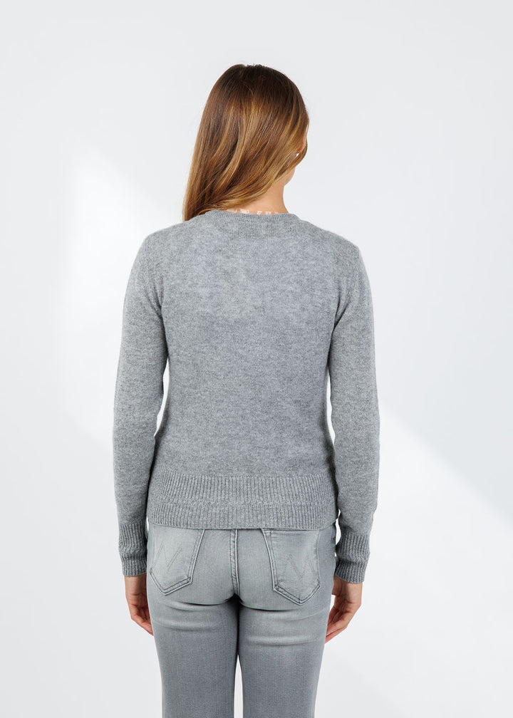 BK Kinsley Cashmere Cardigan in Flagstone available at Barbara Katz