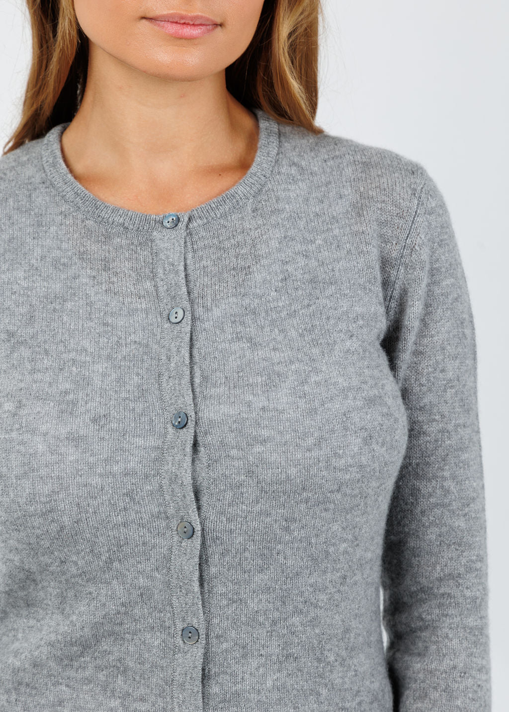 BK Kinsley Cashmere Cardigan in Flagstone available at Barbara Katz