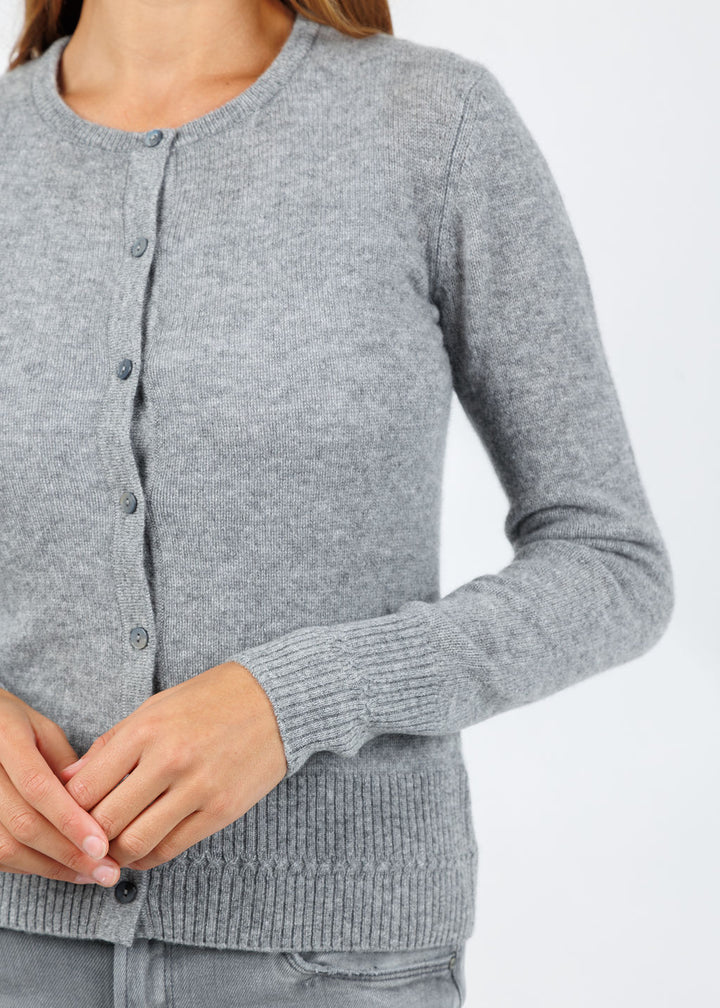 BK Kinsley Cashmere Cardigan in Flagstone available at Barbara Katz