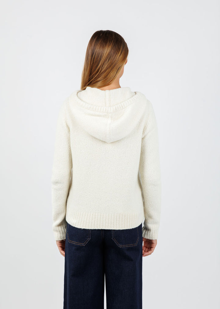Kokun Destiny Zip Up Hoodie in Snowy available at Barbara Katz