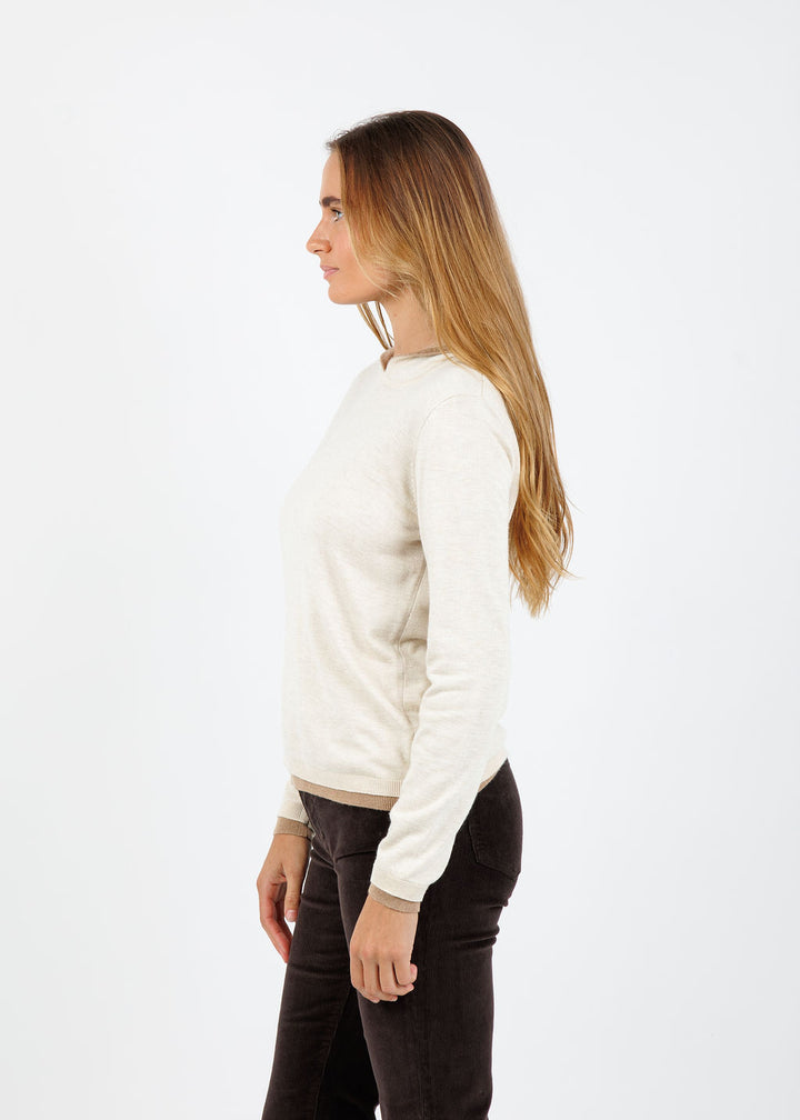 Kokun Darla Double Layer Hoodie in Wheat/Sandy available at Barbara Katz