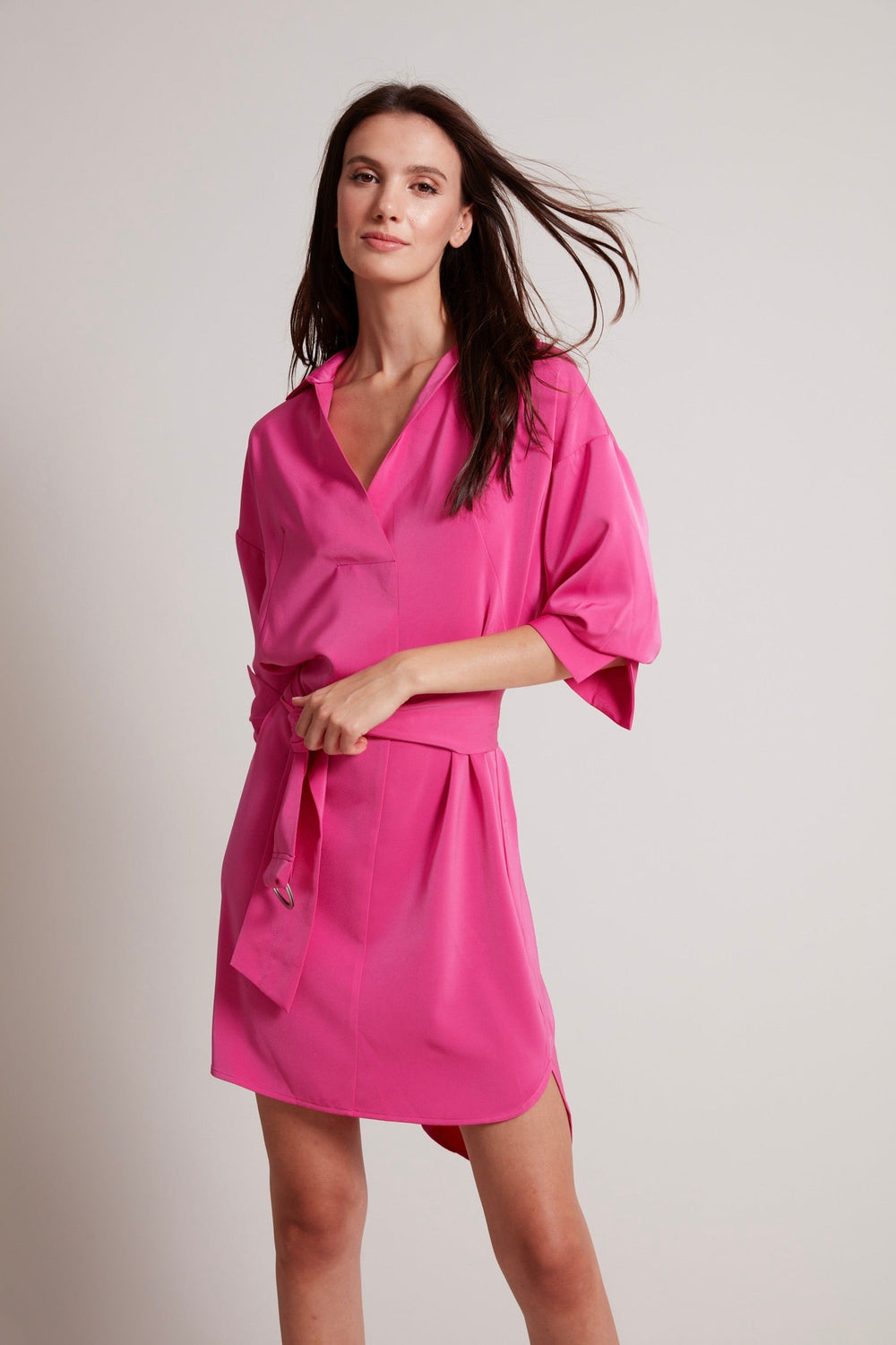 Adroit Atelier Kyoko Pullover Dress in Bubblegum available at Barbara Katz
