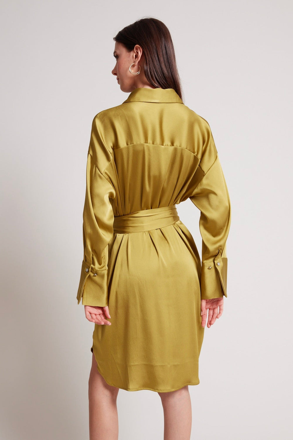 Adroit Atelier Kyoko Pullover Dress in Moss available at Barbara Katz