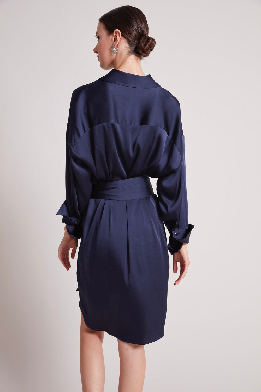 Adroit Atelier Kyoko Pullover Dress in Navy available at Barbara Katz
