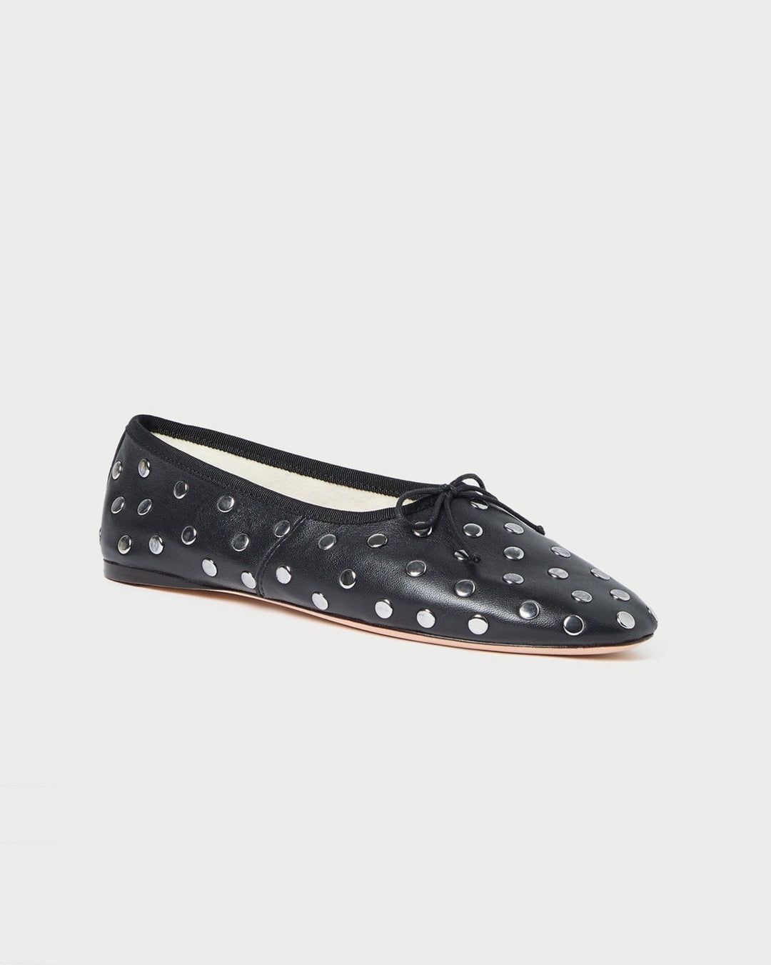 Loeffler Randall Landon 5mm Soft Ballet Flats in Black/Silver available at Barbara Katz