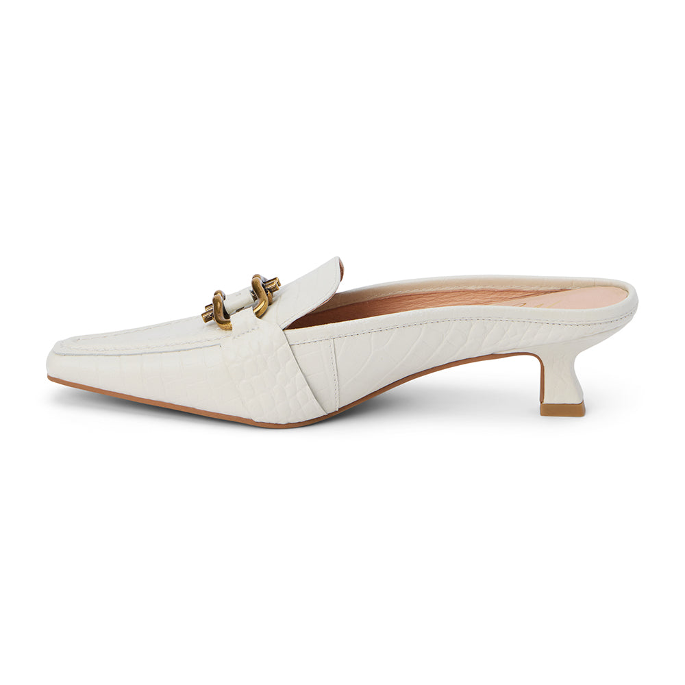 Matisse Lee Kitten Heel Mule in Bone available at Barbara Katz