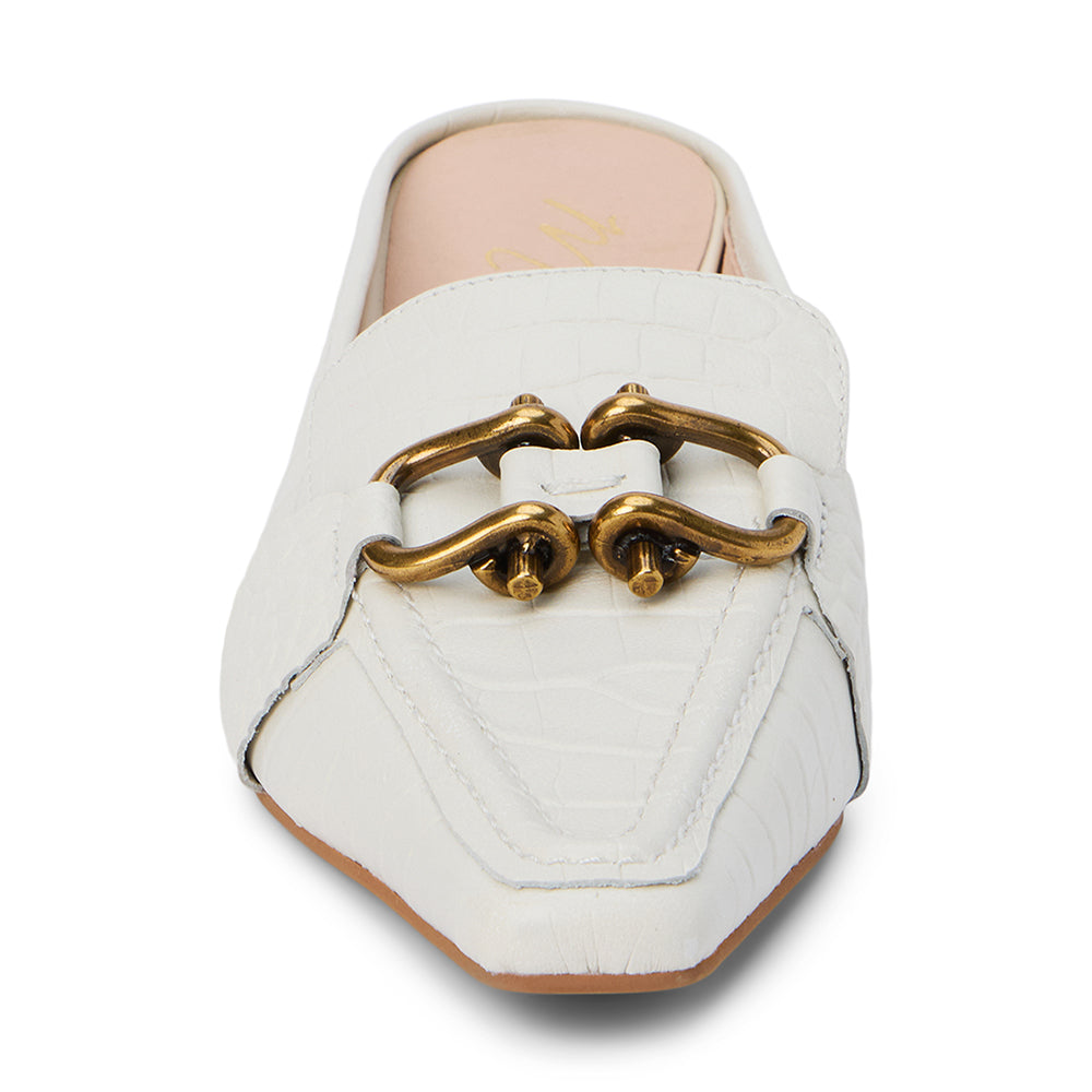 Matisse Lee Kitten Heel Mule in Bone available at Barbara Katz