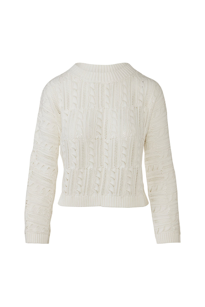 Kinross &amp;Isla Easy Cable Pullover Sweater available at Barbara Katz