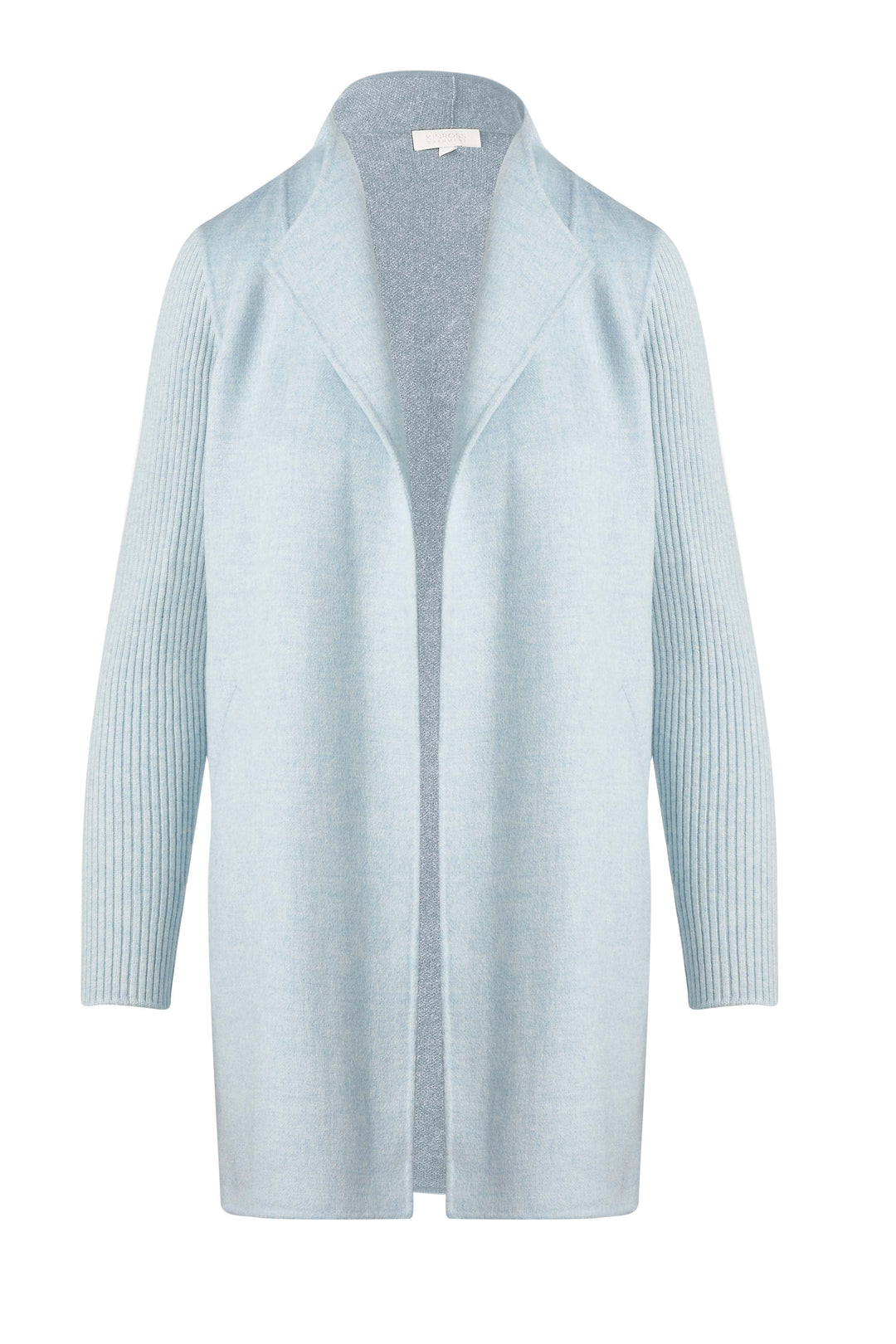 Kinross Rib Sleeve Coat in Surf available at Barbara Katz