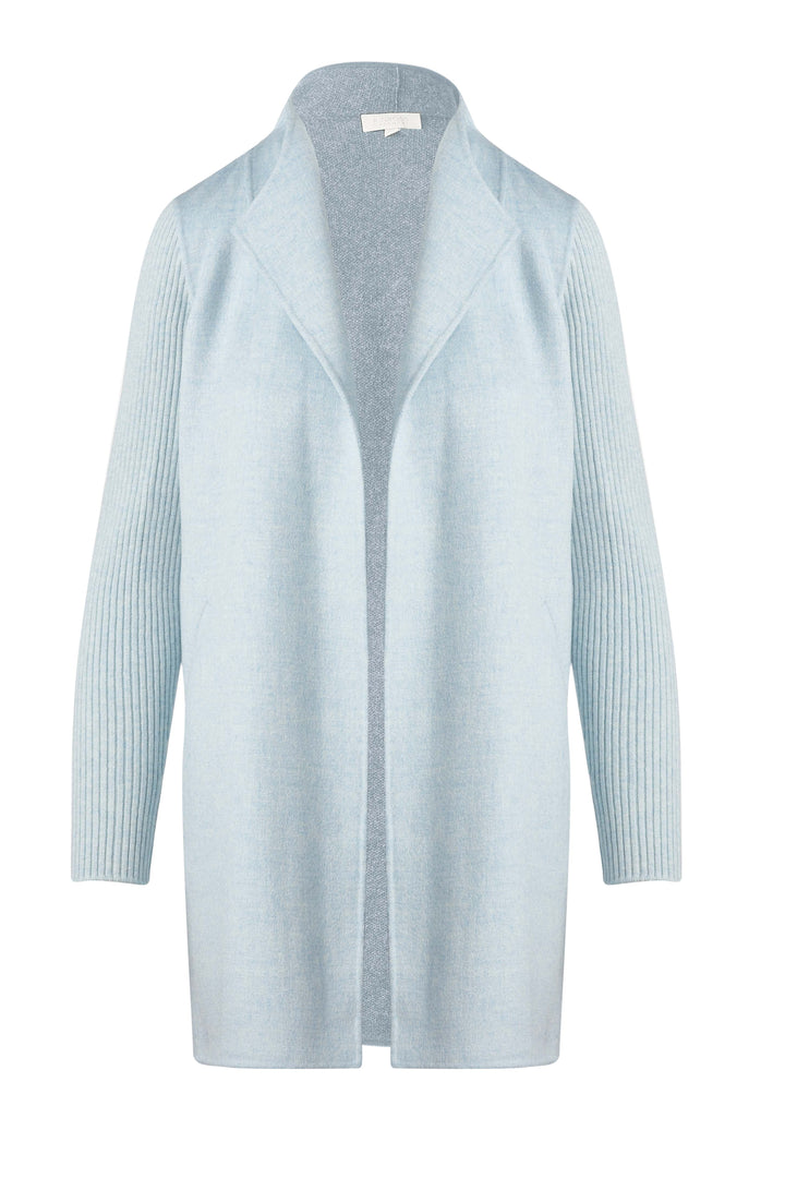 Kinross Rib Sleeve Coat in Surf available at Barbara Katz