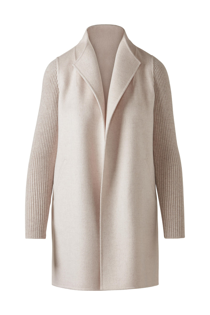 Kinross Rib Sleeve Coat in Cream available at Barbara Katz