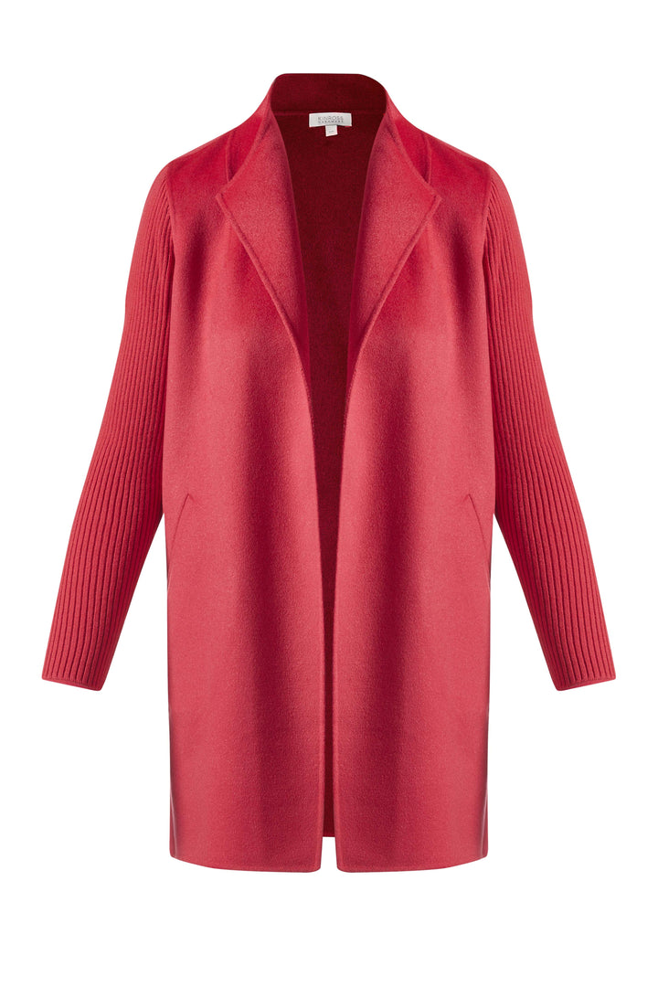 Kinross Rib Sleeve Coat in Poppy available at Barbara Katz