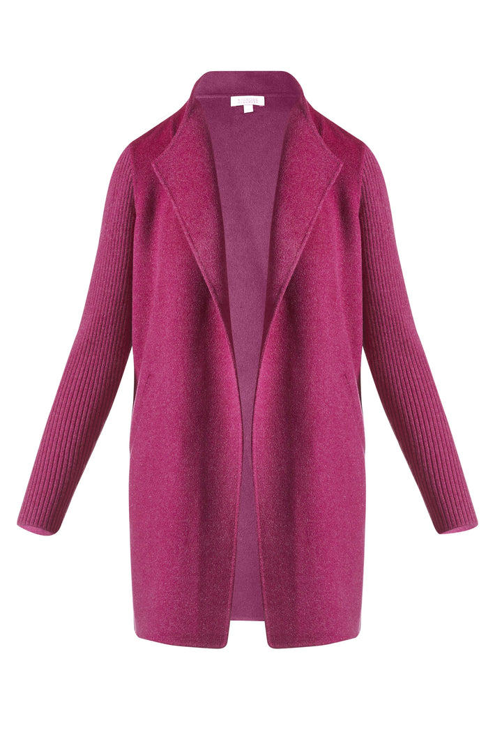 Kinross Rib Sleeve Coat in Rosebud available at Barbara Katz