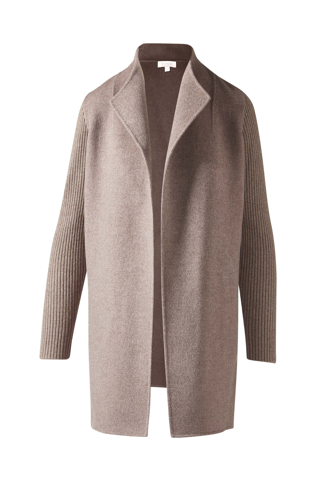 Kinross Rib Sleeve Coat in Seal available at Barbara Katz