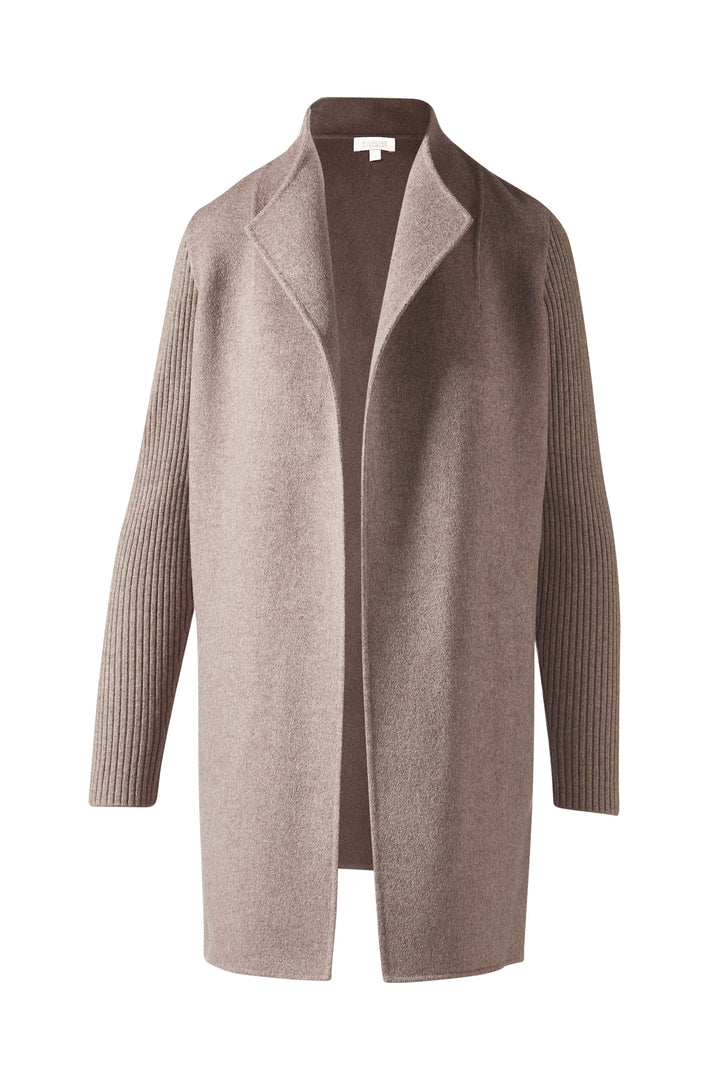 Kinross Rib Sleeve Coat in Seal available at Barbara Katz