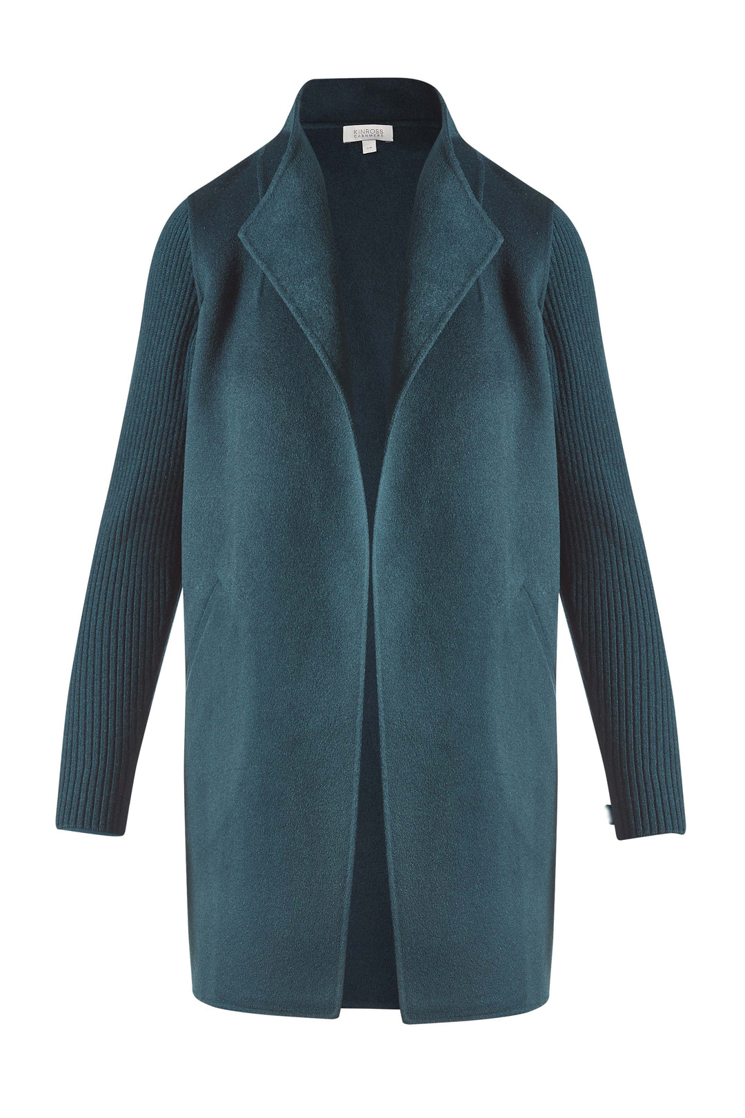 Kinross Rib Sleeve Coat in Seapine available at Barbara Katz