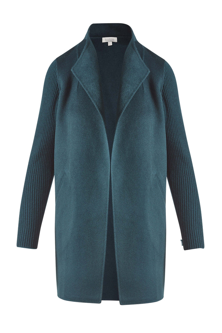 Kinross Rib Sleeve Coat in Seapine available at Barbara Katz