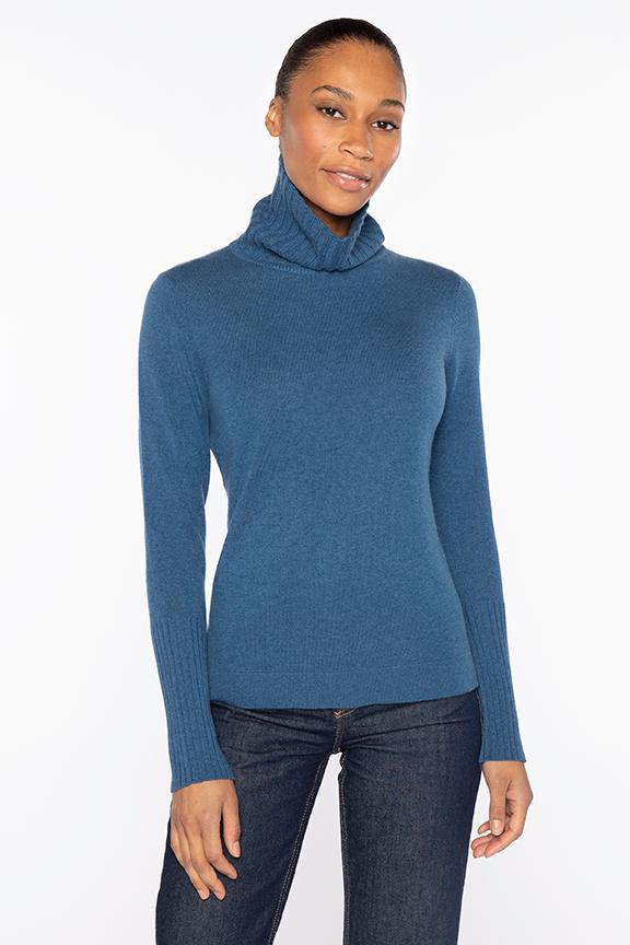 Kinross Chunky Trim T-Neck available at Barbara Katz