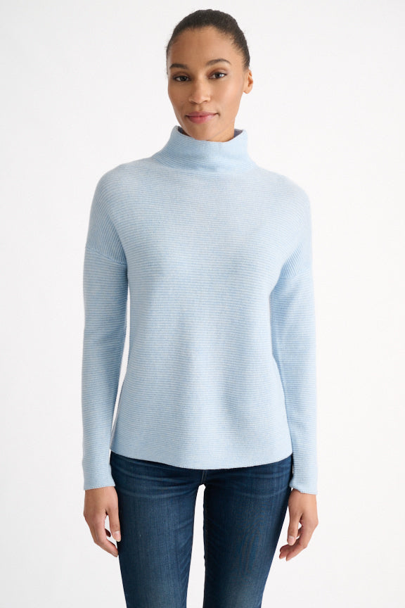 Kinross Textured Slouchy Funnel Sweater available at Barbara Katz