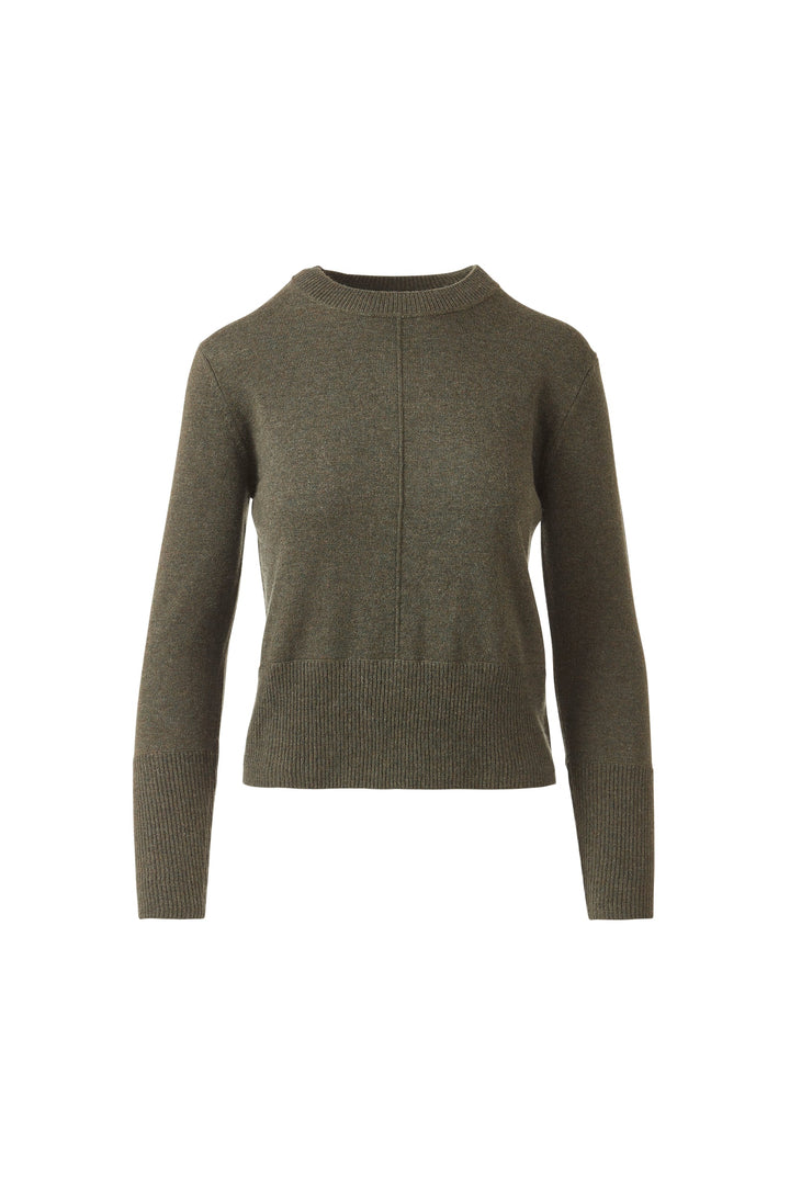 Kinross Cashmere Exposed Seam Crew available at Barbara Katz