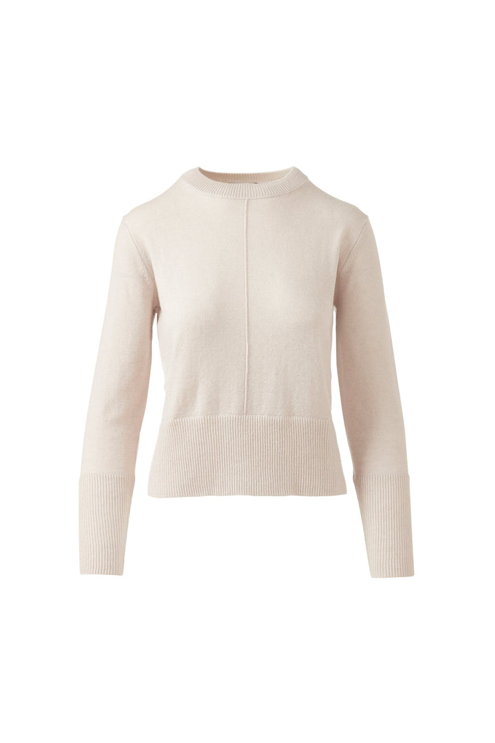 Kinross Cashmere Exposed Seam Crew available at Barbara Katz
